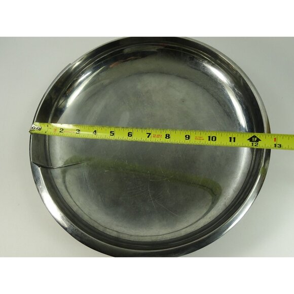 RARE Dansk JD MCM Metal Bowl Round Platter Big Assymetrical Atomic Spiral Curved - Picture 14 of 15